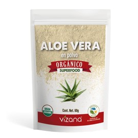 VIZANA NUTRITION | Aloe Vera Orgánica Certificada USDA en Polvo 60g, Origen: México