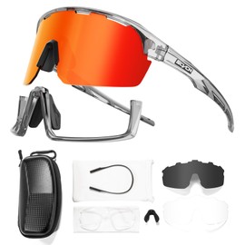 SCVCN Cycling Glasses Sunglasses Polarised MTB Glasses Cycling Glasses Sports Glasses Road Bike Cycling Running Driving Glasses Baseball Fishing Men Women