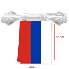 30PCS Russia National Flag Bunting String,33 FT Russians Pennant Banner Decoration,Decoration Banner for School Party Meeting Carnival Decor