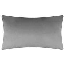 JWH Handmade Velvet Throw Pillow Cover Decorative Plush Pillowcase Soft Geometric Cushion Cover Recangular Accent Pillow Case Bed Couch Bedroom Chair 14x28 Inch Grey