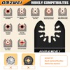 AMZWEI 100PCS Titanium Oscillating Tool Blades, Professional Curved Edge Saw