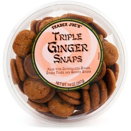 TJ's Trader Joe's Triple Ginger Snaps Cookies 14 Ounce Pack Xlarge Size