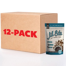 Lil' Bitz Flame Roasted Chicken Training Treats for All Dog Breeds - Low Calories, Grain Free, Natural Ingredients, NASC Compliance - Perfect Reward for Dogs of Every Size (12 Pack)