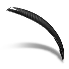 Black Carbon Fiber STP-Style Duckbill Rear Trunk Spoiler Wing Lip Compatible with 14-24 Infiniti Q50
