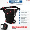 OnlyPRiME Motorcycle Leg Bag Waterproof with Rain Cover and Adjustable