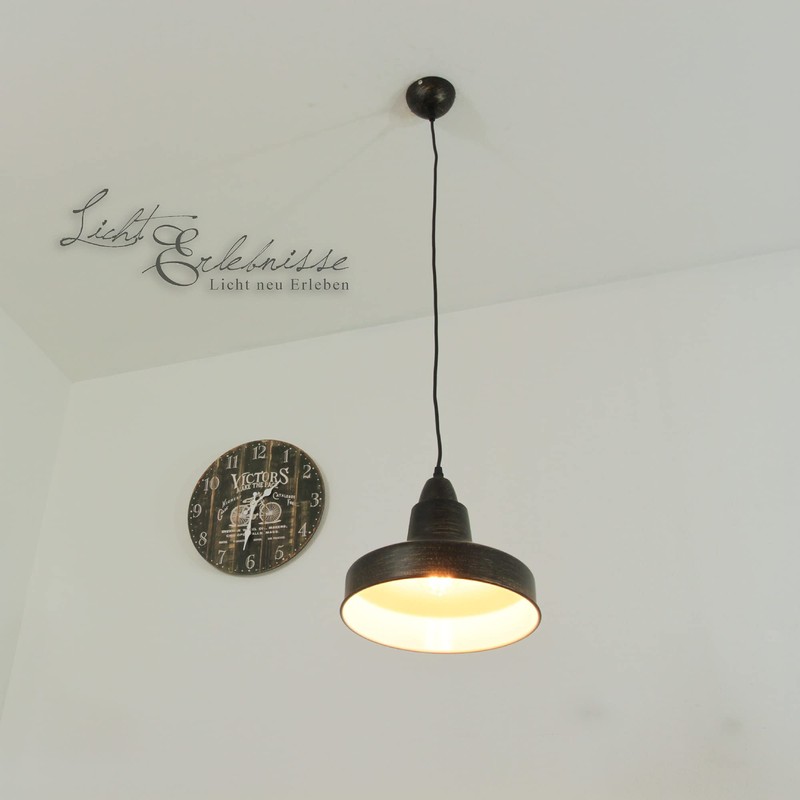 Loft Pendant Light Metal in Brown/Gold Pendant Light Diameter 26