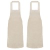 Quick Cleaning Supplies Pack of 2 Unisex Bib Aprons â 100% Combed Cotton - Professional Heavy Duty Grade â Thick Fabric Construction â Two Large Front Pocketsâ- Fade Resistant (Navy)