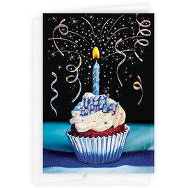 The Gallery Collection, 1 Count Card Pack, Birthday Card with Foil Lined Envelope (Glittery Confection)