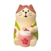 Decore Corporation ZSA-62787R Sakura Latte Cat Pink Approx. W 1.0