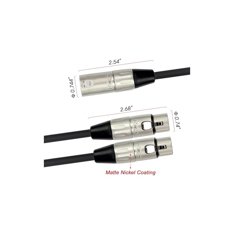 Kirlin Cable Y-301-06 - 6 pies - XLR macho a