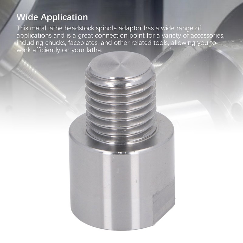 Lathe Headstock Spindle Adapter 1inx8TPI Male 3/4inx16TPI Female Thread Alloy