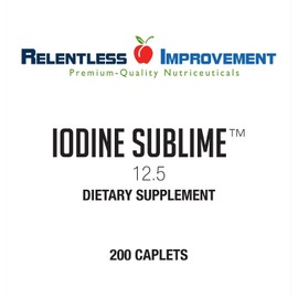 Iodine Sublime 12.5mg 200 Caplets with Potassium Iodide