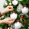 PullCrease 48 Pack 3.15 Inch Blank White Christmas Ball Ornaments