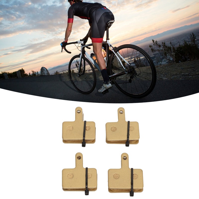4 Pair Bike Brake Pads with Installation Tools Metal Reliable