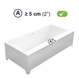 PEPE Mobility - Bathtub Handle Grab Bar and Safety Rails for Seniors, Height Adjustable (Bathtubs with Flat Rim ≥ 2-5.5"), Bathroom Grab Rails for Elderly