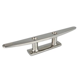 Bootsteile Brauer 1 x cleat, flat, 250 mm, 2 holes, stainless steel A4, AISI 316 cleat