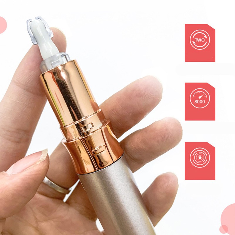 Electric Eyebrow Trimmer Rechargeable Stainless Steel Automatic Eyebrow Groomer for