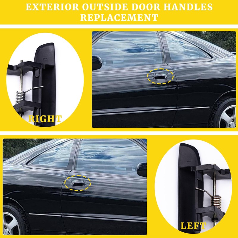 Exterior Outside Door Handles Replacement Car Compatible with 1994-2001 Acura