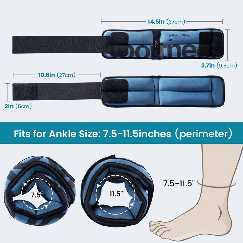 Sportneer Ankle Weights for Men and Women, Strength Training Weight