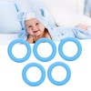 5pcs Baby Soft Silicone Teething Ring Toy Infant Safe Elastic