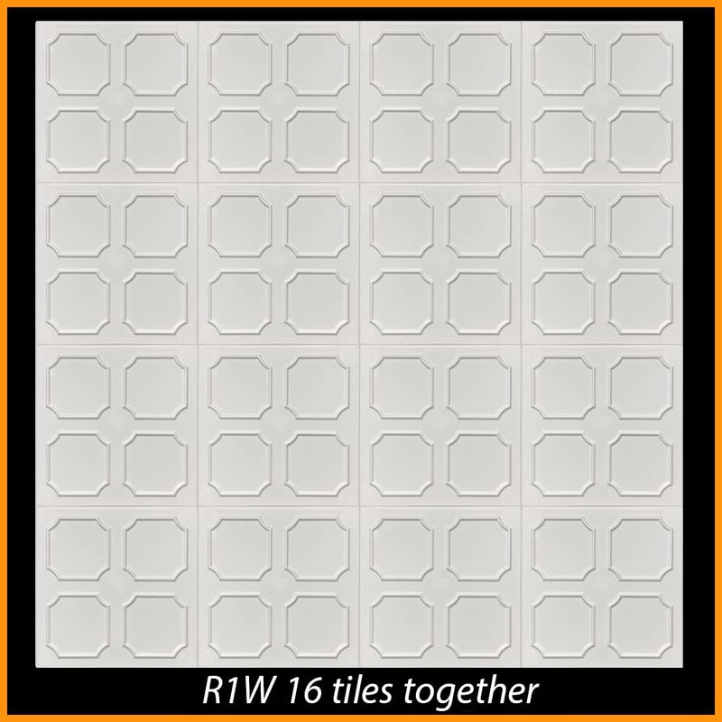 R1W Foam Glue-Up 20x20 Decorative Ceiling Tile (21.12 s/f) Pack