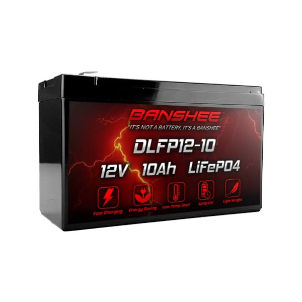12 Volt Rechargeable Lithium Battery - 12 V 10 Ah