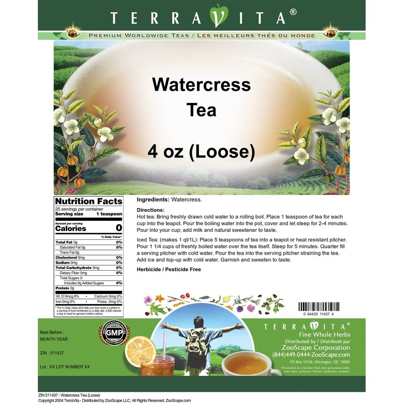 Watercress Tea (Loose) (4 oz, ZIN: 511437) - 3 Pack