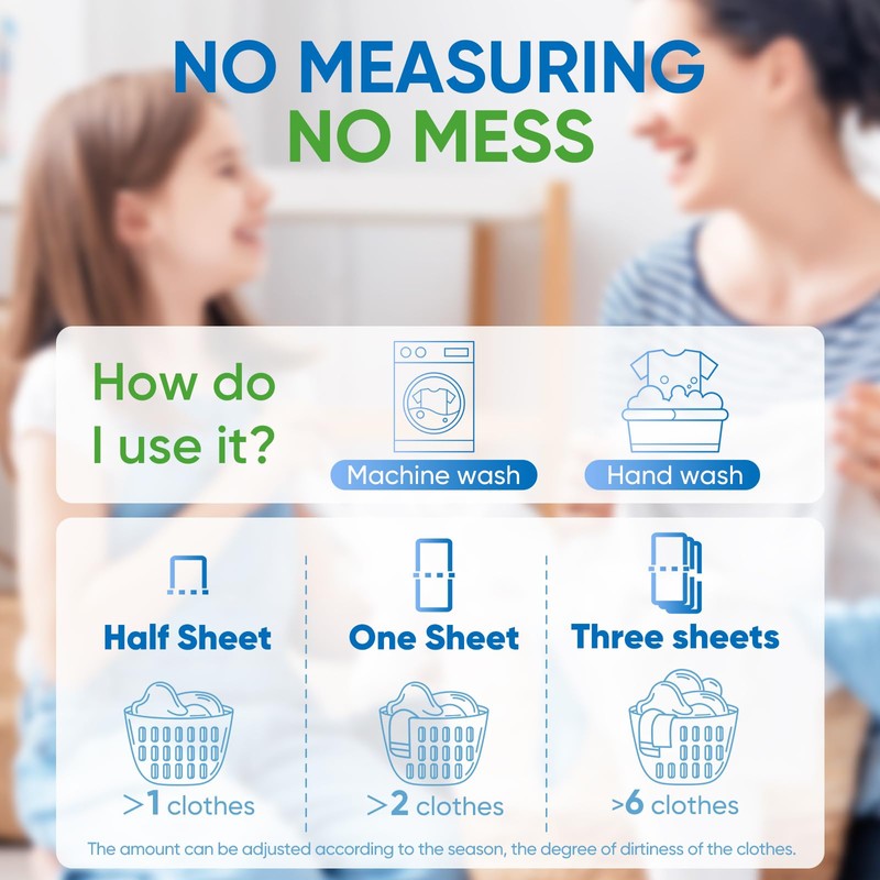 Diesetsr Laundry Detergent Sheets 150 Counts Travel Laundry Sheet ECO-friendly,