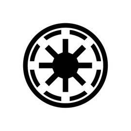 World Design Galactic Republic Symbol Notebook Car Laptop 5.5" (Black)