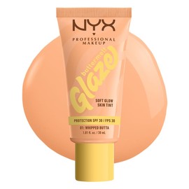 NYX Professional Makeup Buttermelt Glaze Soft Glow Skin Tint + SPF/FPS 30, Foundation, 12h Wear, Whipped Butta