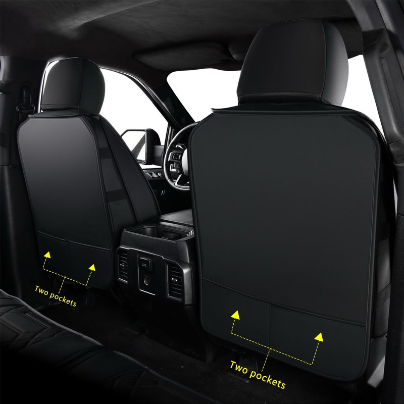RISINGSTAR F150 Front Seat Covers Faux Leather, fit for 2015-2025