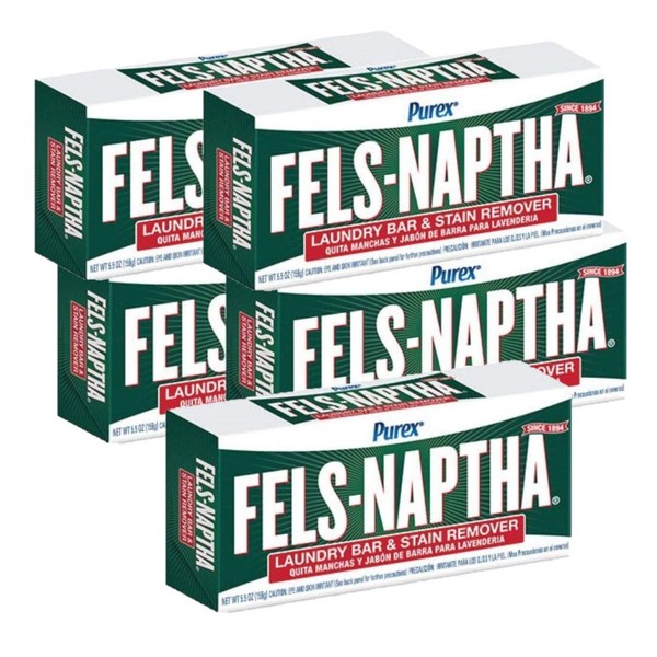 Fels Naptha Dial Laundry Soap, Pack of 5