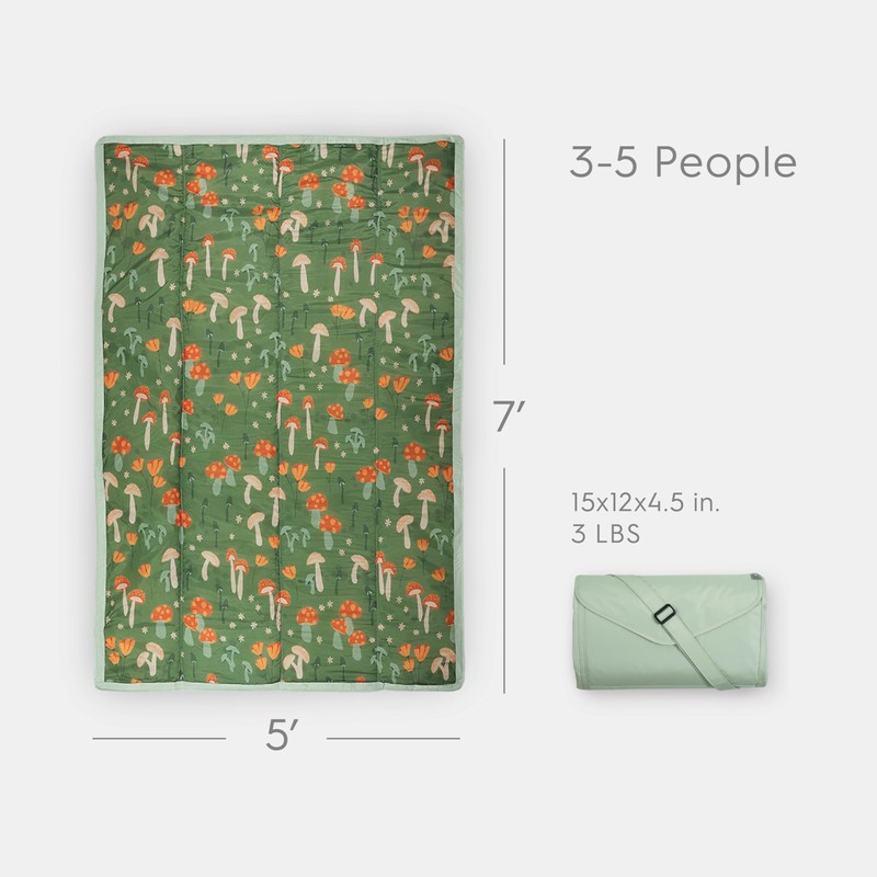 Little Unicorn Outdoor Family Picnic & Beach Blanket, Water-Resistant, Compact