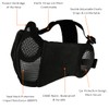 AOUTACC Half Face Airsoft Mesh Mask and Cap Set, Tactical