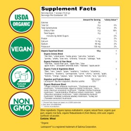 COUNTRY FARMS Super Greens Apple Banana Powder Smoothie, Organic Super Foods, USDA Organic Drink Mix, Fruits, Vegetables, Mushrooms, Superfood Nutrition, 40 Servings, 2 Pack