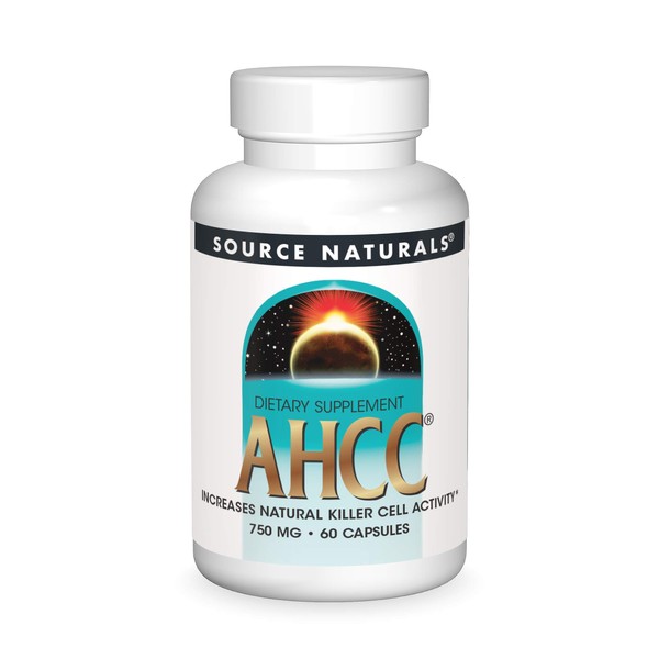 Source Naturals AHCC 750 mg Increases Natural Killer Cell Activity - 60 Capsules