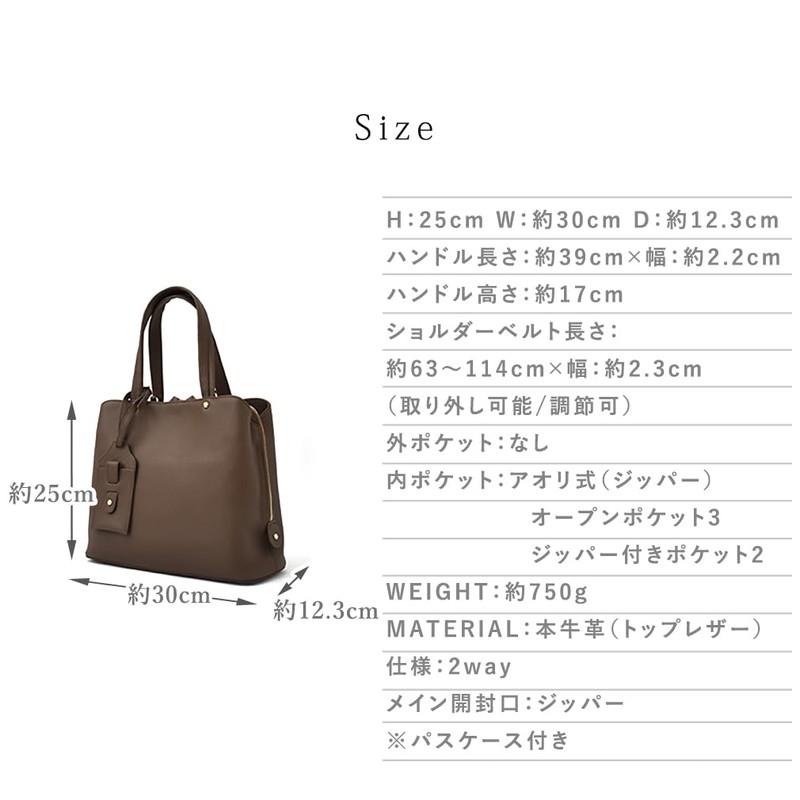 VITAFELICE vinb-l16045 Women's Genuine Cowhide Leather 2-Way Square Handbag, gray