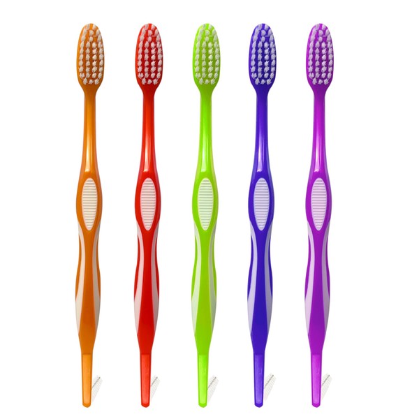 FRUTA 5pcs Dual End Brush V-Trim Orthodontic Toothbrush Tiny Interdental