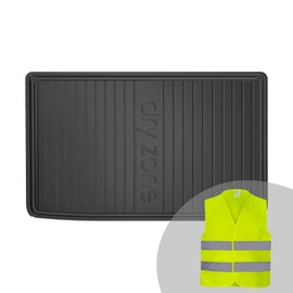 FROGUM DryZone Rubber Mat All Year Round Practical Car Boot Mat Boot Liner Suitable for Renault Captur I 2013-2019 High Edge Robust and Durable