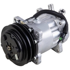 AC Compressor & A/C Clutch For Mack International & Freightliner Replaces Sanden SD7H15HD 12v 4664 4639 8104 4647 4654 - BuyAutoParts 60-02160NA NEW