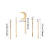 TseenYi Moon Star Hair Pins Gold Pearl Bobby Pins Rhinestone
