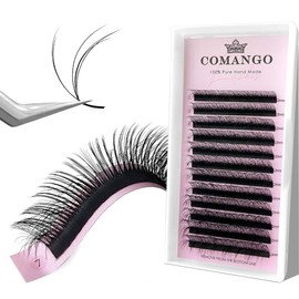 Camellia Eyelashes Extension Premade Volume Fans Lashes 8-14mm Mix Tray Eyelash Stable Multi-Layer 3D Fluffy Lashes Curl LC/LD Natural Soft Wispy Russian False Lashes (LC-0.07-12mm)