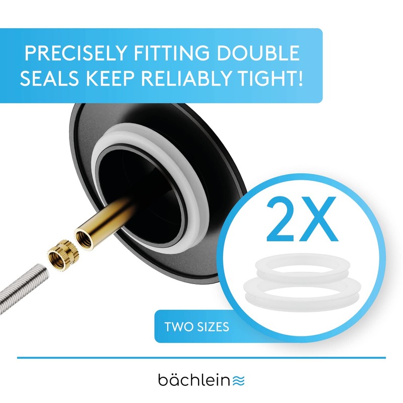 Bächlein Universal Bath Plug - Drain Plug [Matt Black] -incl.