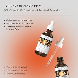 ADVANCED CLINICALS 2 PACK SET - CREMA CORPORAL VITAMINA C ILUMINACION AVANZADA CON A. FERULICO, ACEITE DE COCO Y VITAMINA E + SUERO FACIAL VITAMINA C ANTIEDAD ACLARANTE CON ACIDO FELURICO 454GR/52ML