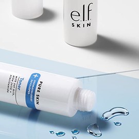 e.l.f. Skin Pure Skin Tónico diario suave, calmante y exfoliante para una tez de aspecto más suave, fabricado con leche de avena, jugo de aloe y niaci