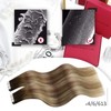 Moresoo Tape-In Extensions, Real Hair, Balayage Brown Blonde, Real Hair