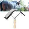 EVTSCAN Horse Sweat Scraper with Wood Handle Non Slip Horse