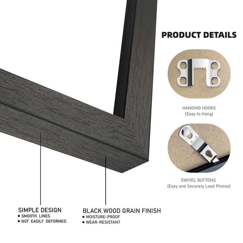 Hongkee 8.5x11 Diploma Frame with Tempered Glass, Multi Certificate 8.5