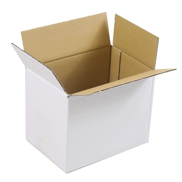 Earth Cardboard, B6, ID0445, 60 Size, B6, Set of 50, White, One-Touch Type, 3 Sides Total 19.7 inches (50 cm), Small