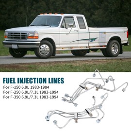 Dokili Fuel Injection Lines DE8TZ-9A555A Compatible with 1983-1994 F150 F250 F350 F-Series 6.9L 7.3L IDI Diesel 8-Pack